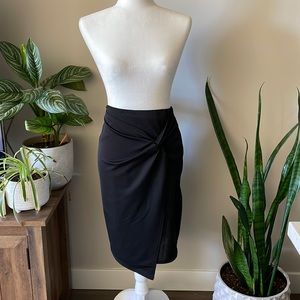 Midi Knot-Front Skirt